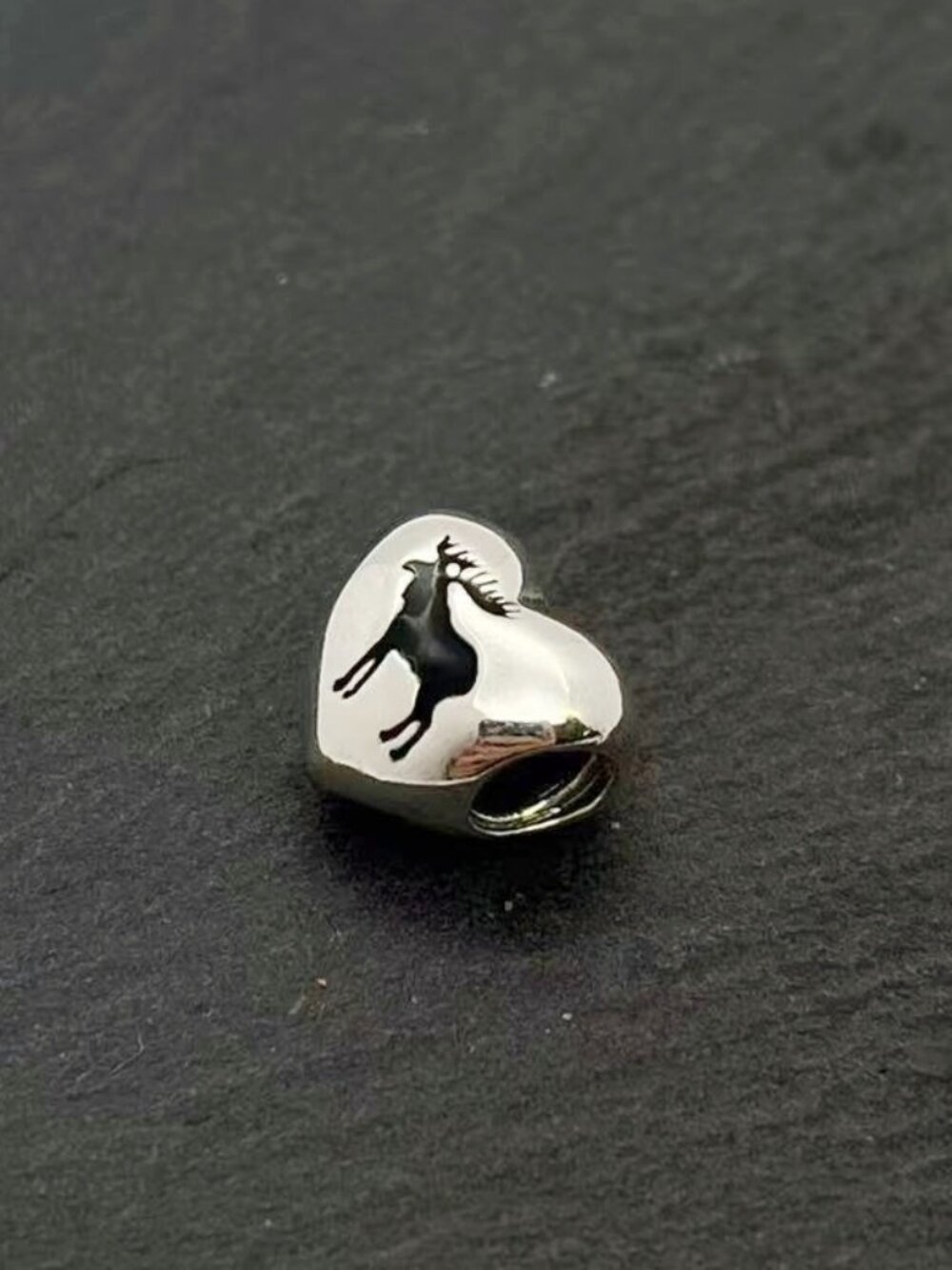Pandora Banff Canada Exclusive Deer Heart Charm Sterling Silver Jewelry